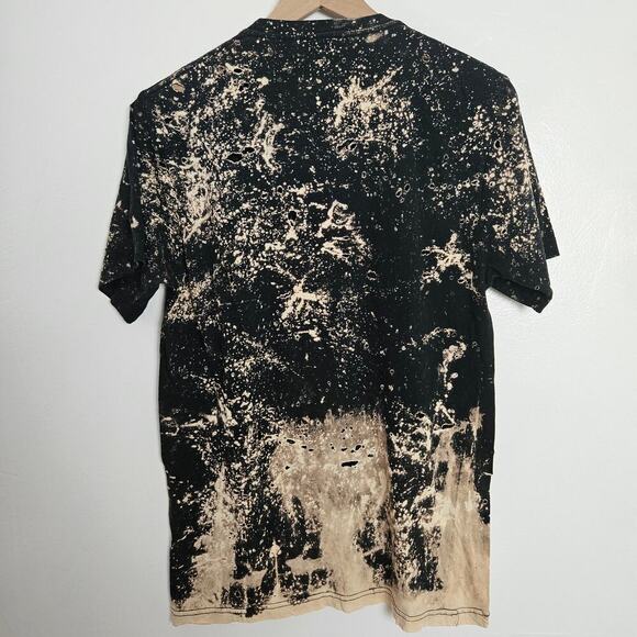 Bravado Distressed Guns N Roses Short Sleeve Tee M Bleach Dyed‎ Black - Picture 7 of 8